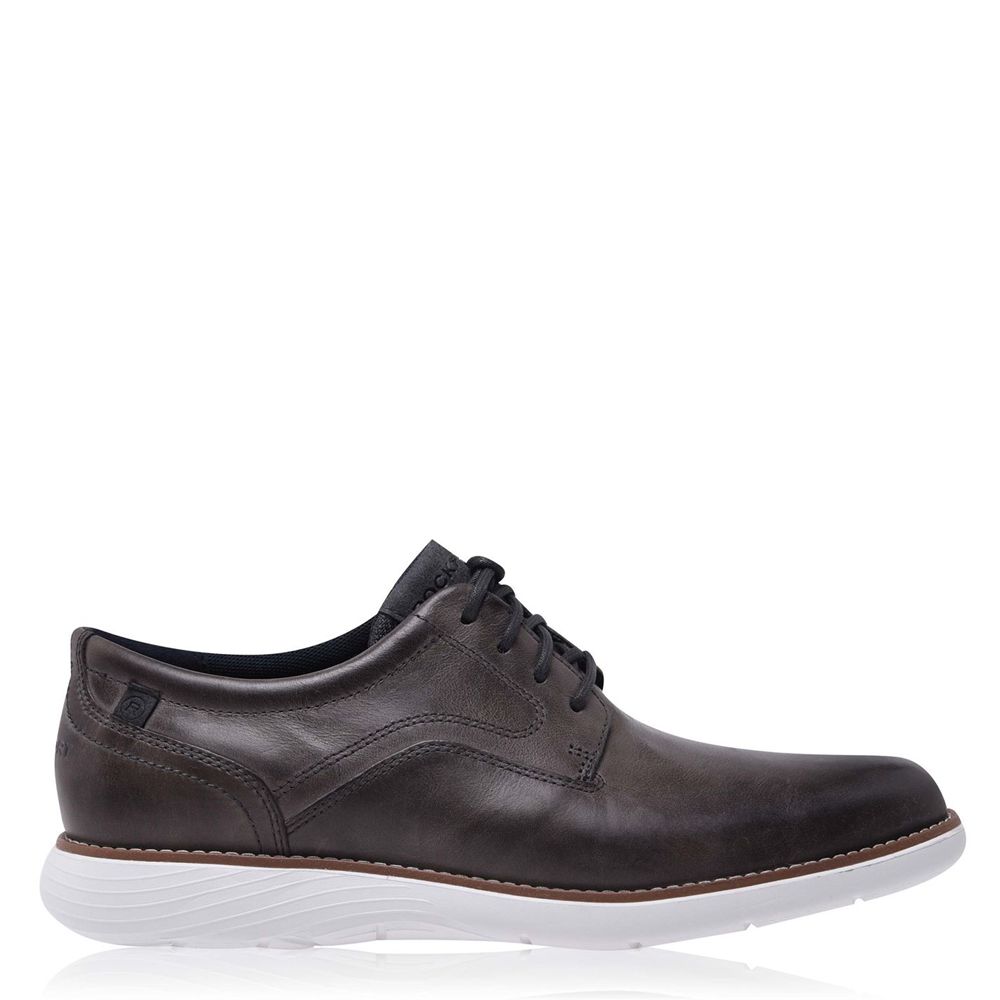 Sapatos Oxford Homem Rockport Garett Plain Toe Cinzentas,Portugal TLGPC-7903